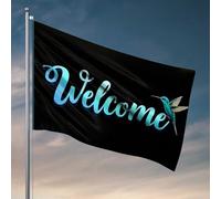 Man Cave Rules Welcome To The World Of Birds Flag Accessori Garage per Uomo Cave Country Boy Bandiere (30 x 45 cm)