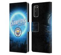 MAN CITY FC 2019 CHAMPIONS CUSTODIA COVER A PORTAFOGLIO PER SAMSUNG TELEFONI 1