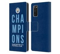 MAN CITY FC 2019 CHAMPIONS CUSTODIA COVER A PORTAFOGLIO PER SAMSUNG TELEFONI 1