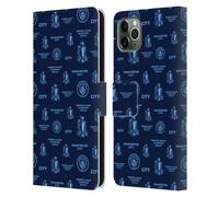 MAN CITY FC 2021 LEAGUE CHAMPIONS CUSTODIA COVER A PORTAFOGLIO PER APPLE iPHONE