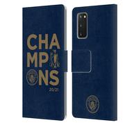 MAN CITY FC 2021 LEAGUE CHAMPIONS CUSTODIA COVER A PORTAFOGLIO PER SAMSUNG 1