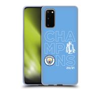 MAN CITY FC 2021 LEAGUE CHAMPIONS CUSTODIA COVER MORBIDA IN GEL PER SAMSUNG 1