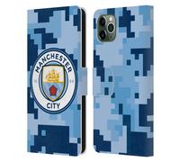 MAN CITY FC DIGITAL CAMOUFLAGE CUSTODIA COVER A PORTAFOGLIO PER APPLE iPHONE