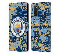 MAN CITY FC DIGITAL CAMOUFLAGE CUSTODIA COVER PORTAFOGLIO IN PELLE PER SAMSUNG 1