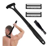Man Groomer - Rasoio per la schiena da uomo, manico lungo, impermeabile, elettrico, con manico lungo, 4,6 cm ultra largo, impostazioni a 3 velocità, ideale per pelli sensibili, capelli grossolani