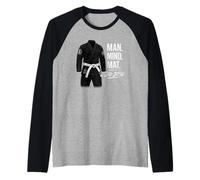 Man Mind Mat Jiu-Jitsu Filosofia Maglia con Maniche Raglan