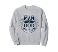 Man of God with Laurel Cross Father's Day Christian Dad Men Felpa