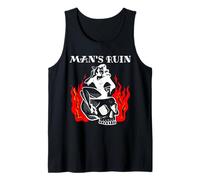 Man Ruin Pin Up Devil Woman Skull & Flames Tattoo Flash Canotta