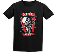 Man' T Shirt D.O.A. 'to Hell 'N Back' Fit Casual Graphic Short Sleeve Tops Black XXL
