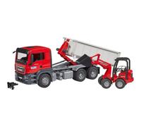 Man Tgs Camion Container Ribaltabile Con Schaeffer Giocattolo Bruder 03767