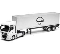 MAN TGX XXL Tractor White with Trailer silver 1:32