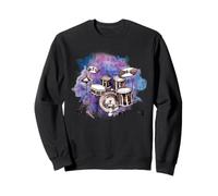 Man Tshirts La batteria distrugge il silenzio I batteristi Felpa