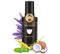 MAN42 Olio per barba - Beard Oil, olio nutriente per capelli della barba, 50 ml