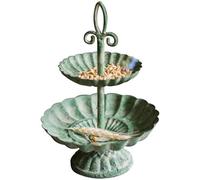 MANAFEEL Piatto da Portata di Frutta Piastra portaoggetti in ferro battuto a doppio strato Ornamenti decorativi Articoli vari Supporto for snack for tè pomeridiano da giardino Piatti di Frutta