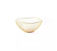 MANAFEEL Piatto da Portata di Frutta Piatto di frutta dorato Cesto di frutta in ferro Casa Soggiorno Desktop Vassoio portaoggetti creativo Piatto snack Ciotola di frutta Piatti di Frutta(Size:A)