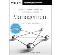 Management, 16e with WileyPLUS Card and Loose-leaf Set Single Term