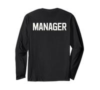 MANAGER Back Print Text Design per ruoli di leadership Maglia a Manica