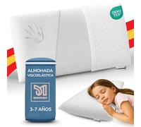 maname Cuscino Neonato 0-1-2-3 Anni Plagiocefalia Antisoffoco Antireflusso - Cuscino Lettino Bambino Viscoelastico Ergonomico Doppio Rivestimento Anti-Acari Traspirante - Baby Pillow (90 x 35 x 7 cm)