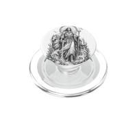 Manannan, linea d'arte celtica del dio celtico delle onde sacre PopSockets PopGrip per MagSafe