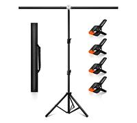 ManaPina Kit di supporto per fondale, 1,5 x 2 m, verde, regolabile, portatile, piccolo, 2 x 2 m, supporto per sfondo, per streaming, zoom, YouTube, fotografia, festa di compleanno, Tik Tok