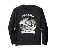 Manaslu Nepal Mountain Sumitting Climbing Hiking Maglia a Manica