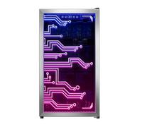 Manastin Gaming - Frigorifero per bevande da gioco, porta di illuminazione a LED, 120 lattine, frigorifero per bevande non incassato, refrigeratore per bevande Cyberpunk per giochi, sala giochi, bar,