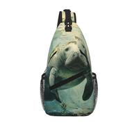 Manatee Animals Crossbody Sling Bag Crossbody Shoulder Chest Bag Tracolla Tracolla Vita Fanny Pack Uomini Donne