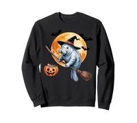 Manatee Witch Broom Ride with Pumpkin Moon Sea Animal Felpa