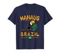Manaus Toco Tucano Brasile Amazonas Rainforest Bandiera Brasile Maglietta