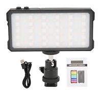 Manbily Mfl-02 3000K-6500K Rgb Full Color Led fotocamera luce con Cold | Fill luce con Cold Shoes Ball testa,Abs,229g,2300mAh,Compatibile 5W 5V,Trasporto 3000K,Installazione 3000K