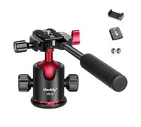 Manbily Testa a sfera con manico da 36 mm per treppiede monopiede, supporto a sfera in alluminio a 360 ° per fotografia panoramica Arca Swiss Piastra a sgancio rapido* 2, vite da 3/8" e 1/4" per