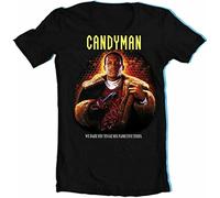 MaNboc Candyman Retro Clive Barker Slasher Film Horror Movie T-Shirt Mens Unisex Black Tees S