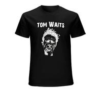MaNboc Tom Waits T-Shirt Mens Unisex Black Tees L