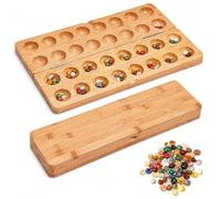 Mancala, Gioco di pietre in legno Kalaha con 65 pietre | Pieghevole Gioco di pietre Kalaha, Gioco Delle Pietre per Viaggi, Feste, Attività Adulti
