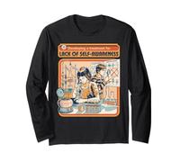 Mancanza di Auto Consapevolezza Vintage Scienza Sarcasmo Grafico Maglia a Manica