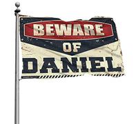 ManCave, accessori e decorazioni con bandiera Beware Of Daniel, poster divertenti per dormitorio universitario per dormitorio divertente (30 x 45 cm)