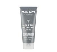 ManCave Gel doccia all'aloe e pino da uomo, adatto per pelli sensibili con aloe vera e cetriolo, senza solfati e parabeni, naturale, vegano, cruelty free, 200 ml