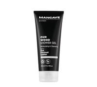 ManCave Oud Wood Shower Gel 200ml, Aroma Oud Patchouli Cuoio, Idratante e Detergente per Uomo, Senza Solfati, Vegano, Senza Parabeni, Senza Crudeltà