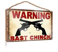 Mancave Signs and Decor Warning: Bast Chinch Funny Kitchen Signs Fall Outdoor Decor (20 x 30 cm)