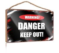 Mancave Signs And Decor Warning! Danger Keep Out. Divertente cartello da cucina autunnale decorazione per esterni (20 x 30 cm)