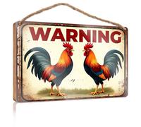 Mancave Signs and Decor Warning: galli avanti! Divertente cartello da cucina autunnale decorazione per esterni (20 x 30 cm)