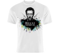 MANCHANG Mens T-Shirt Dr House Medical Division Inspired Everybody Lies! White M