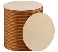 MANCHAP 100 pezzi cerchi legno 10 cm, incompiuti in legno vuoto, dischi rotondi legno, 2,5 mm di spessore, targa rotonda in legno per artigianato, pirografia, pittura e decorazioni natalizie