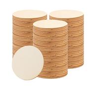 MANCHAP 150 cerchi in legno 10 cm diametro, spessi 2,5 mm, rotondi, non finiti, in legno, dischi rotondi legno per lavori artigianali, pittura, fai da te