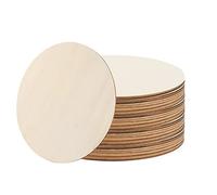 MANCHAP 40 cerchi in legno 20 cm, 2 mm di spessore, cerchi di legno non rifiniti, dischi rotondi in legno grezzo per artigianato, pittura, fai da te