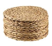 MANCHAP Confezione da 10 tovagliette rotonde in tessuto di giacinto d'acqua da 30 cm, tovagliette rotonde naturali da 30 cm, grandi tappetini in vimini fatti a mano per tavolo da pranzo