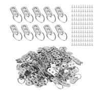 MANCHAP Confezione da 100 ganci ad anello a D per cornici, 55 x 22 mm, con doppio foro a D, con viti, ganci per quadri, foto, opere d'arte