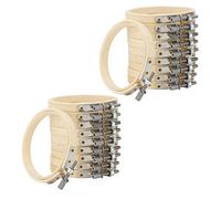 MANCHAP Confezione da 20 cerchi da ricamo 8 cm, mini telaio da ricamo 8 cm, anelli da ricamo regolabili, cerchi in bambù per punto croce per lavori artigianali