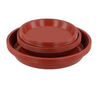 MANCHAP Confezione da 21 sottovasi in plastica per vasi di fiori, colore rosso, per interni ed esterni, 15,8 cm/17,8 cm/23 cm