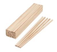 MANCHAP Confezione da 60 tasselli quadrati in legno grezzo, 6 x 6 x 300 mm, tasselli di legno quadrati per artigianato, progetti fai da te e decorazioni